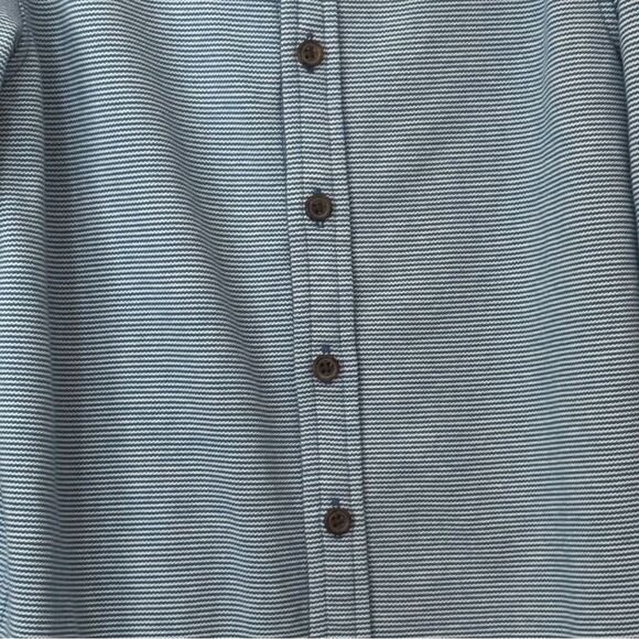 Cat & Jack Blue Striped Long Sleeve Button Down Collared Shirt - Picture 4 of 8